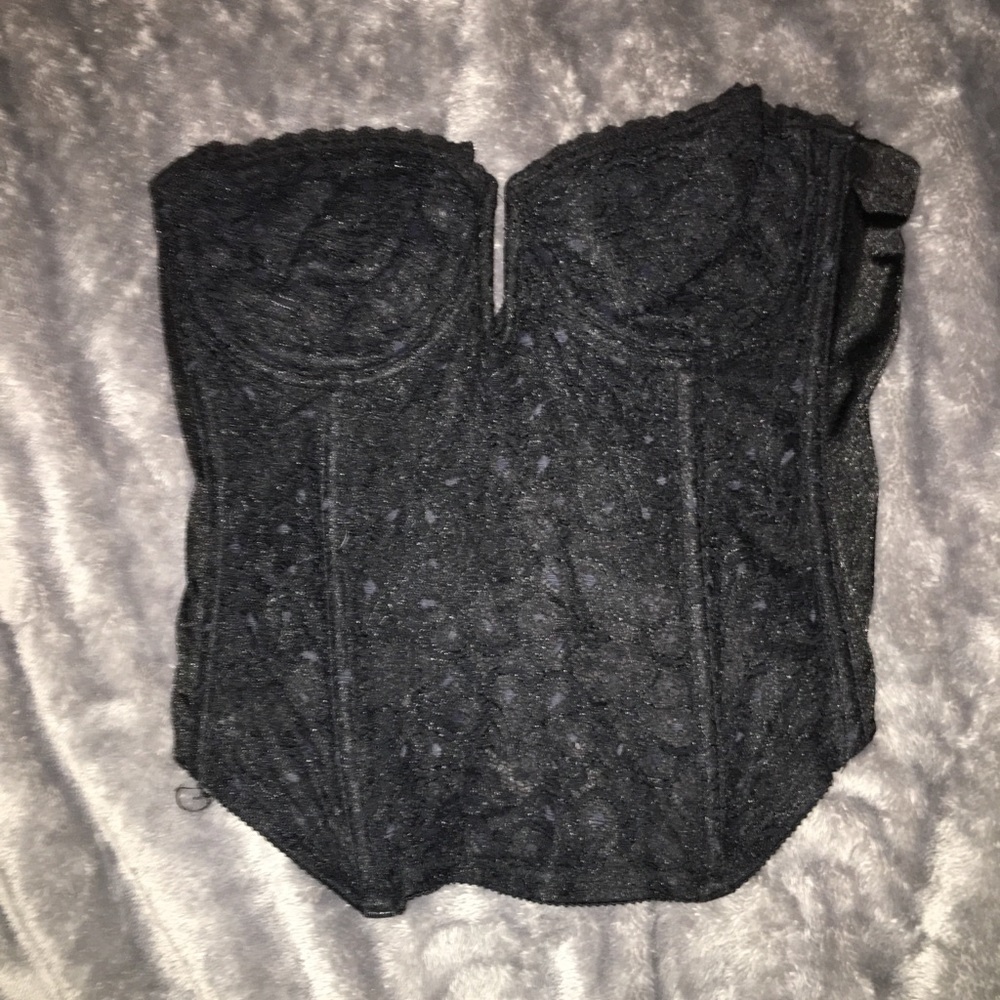 Vintage Black Bustier Top